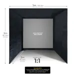 UltraMax High-Contrast Grey Screen Golf Enclosure