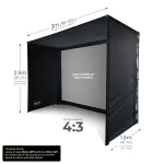 UltraMax High-Contrast Grey Screen Golf Enclosure