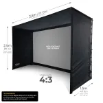 UltraMax High-Contrast Grey Screen Golf Enclosure
