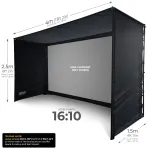 UltraMax High-Contrast Grey Screen Golf Enclosure